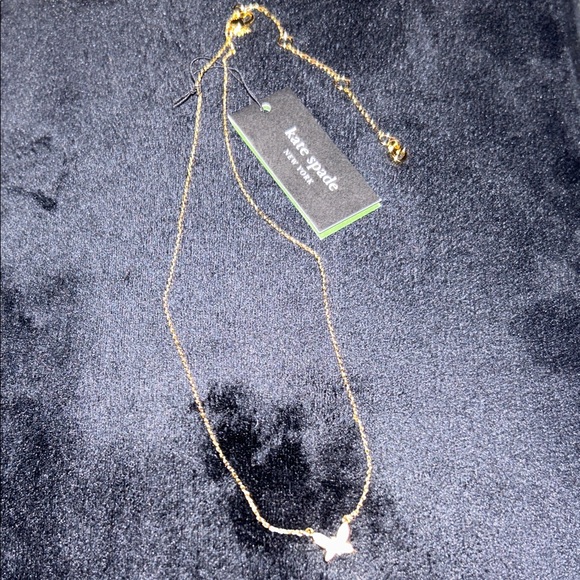 Kate Spade Gold and Pink Socia Butterfly Necklace - Picture 8 of 12